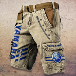 Sportswearmerch Yamaha Motorcycle Blue Denim Shorts For Fan