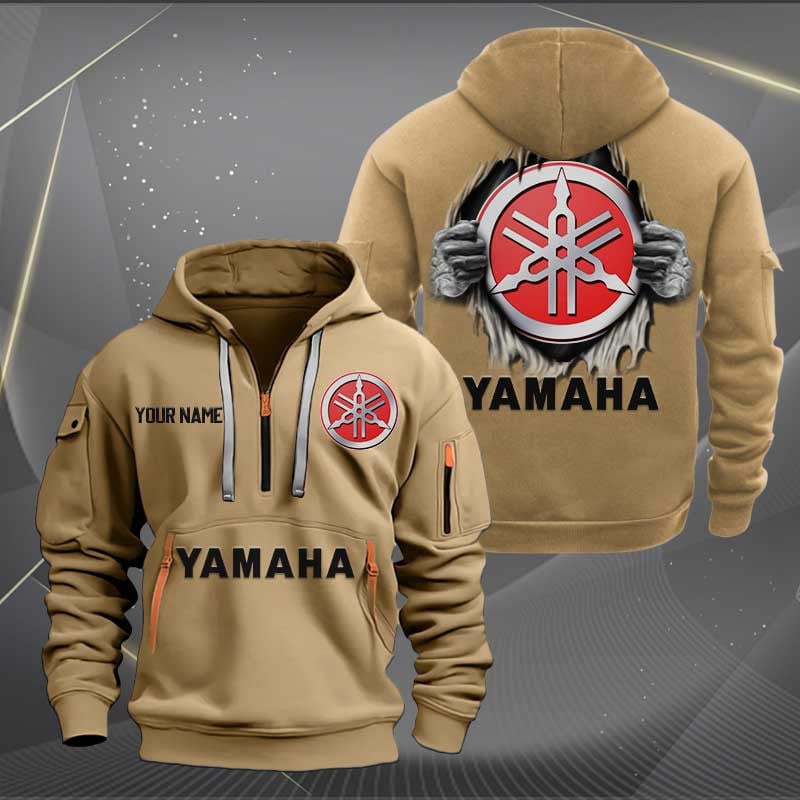 Sportswearmerch Yamaha Motorcycles Personalized Half Zip Hoodie For Fan