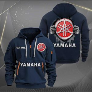 Sportswearmerch Yamaha Motorcycle Personalized Half Zip Hoodie For Fan