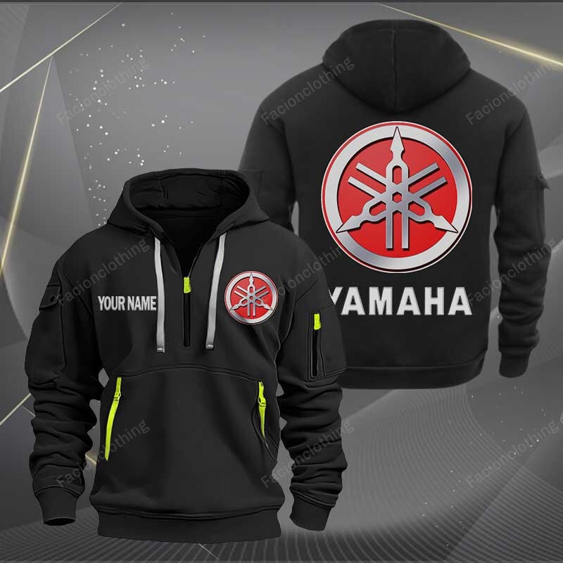Sportswearmerch Yamaha Motorcycles Personalized Half Zip Hoodie For Fan