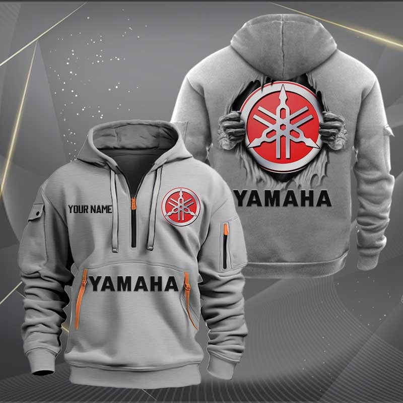 Sportswearmerch Yamaha Motorcycles Personalized Half Zip Hoodie For Fan