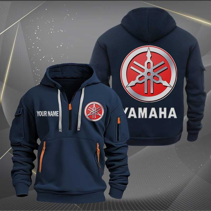 Sportswearmerch Yamaha Motorcycles Personalized Half Zip Hoodie For Fan