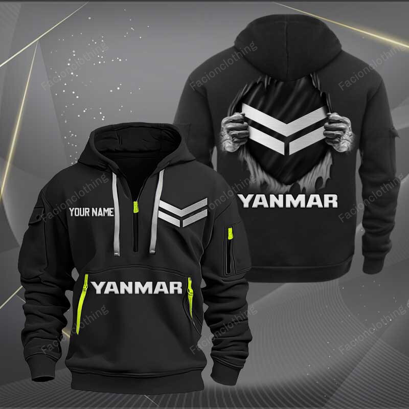 Sportswearmerch Yanmar Car Personalized Half Zip Hoodie For Fan