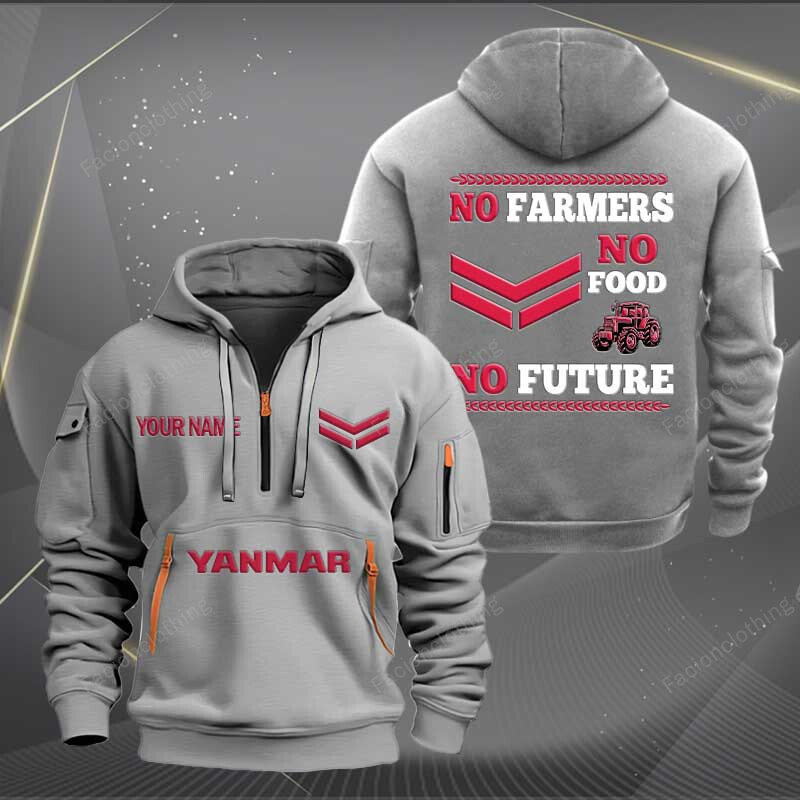 Sportswearmerch Yanmar Tractor Personalized Half Zip Hoodie For Fan