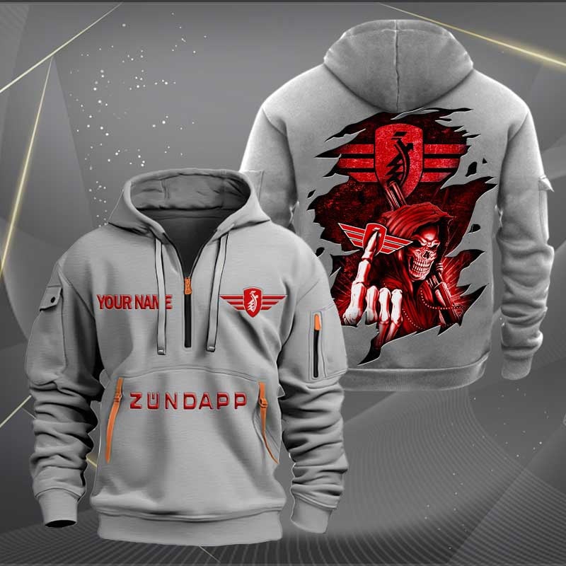 Sportswearmerch Zundapp Motorcycle Personalized Half Zip Hoodie For Fan