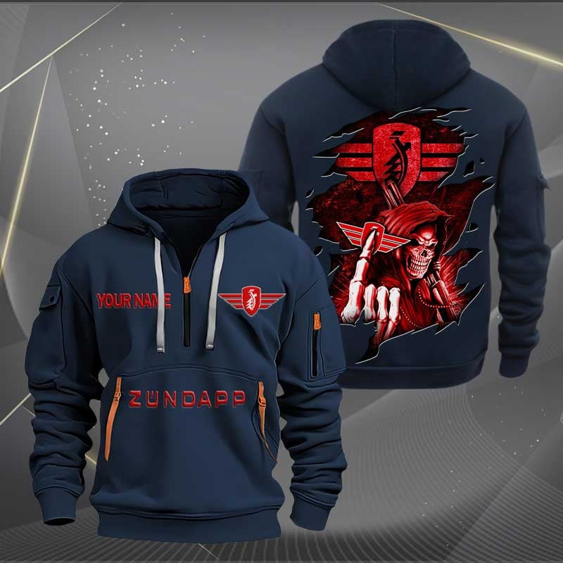 Sportswearmerch Zundapp Motorcycle Personalized Half Zip Hoodie For Fan