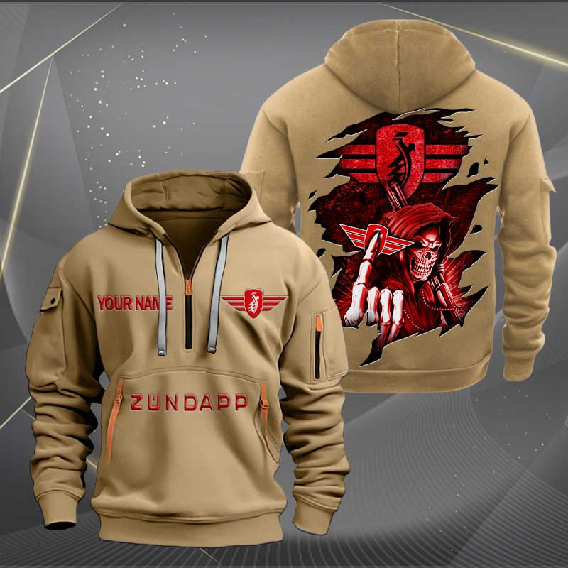 Sportswearmerch Zundapp Motorcycle Personalized Half Zip Hoodie For Fan