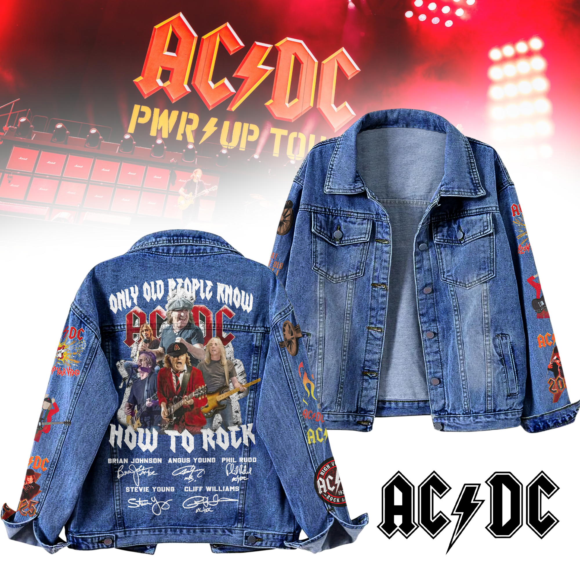 Sportswearmerch AC/DC Denim Jacket Gift For Fans