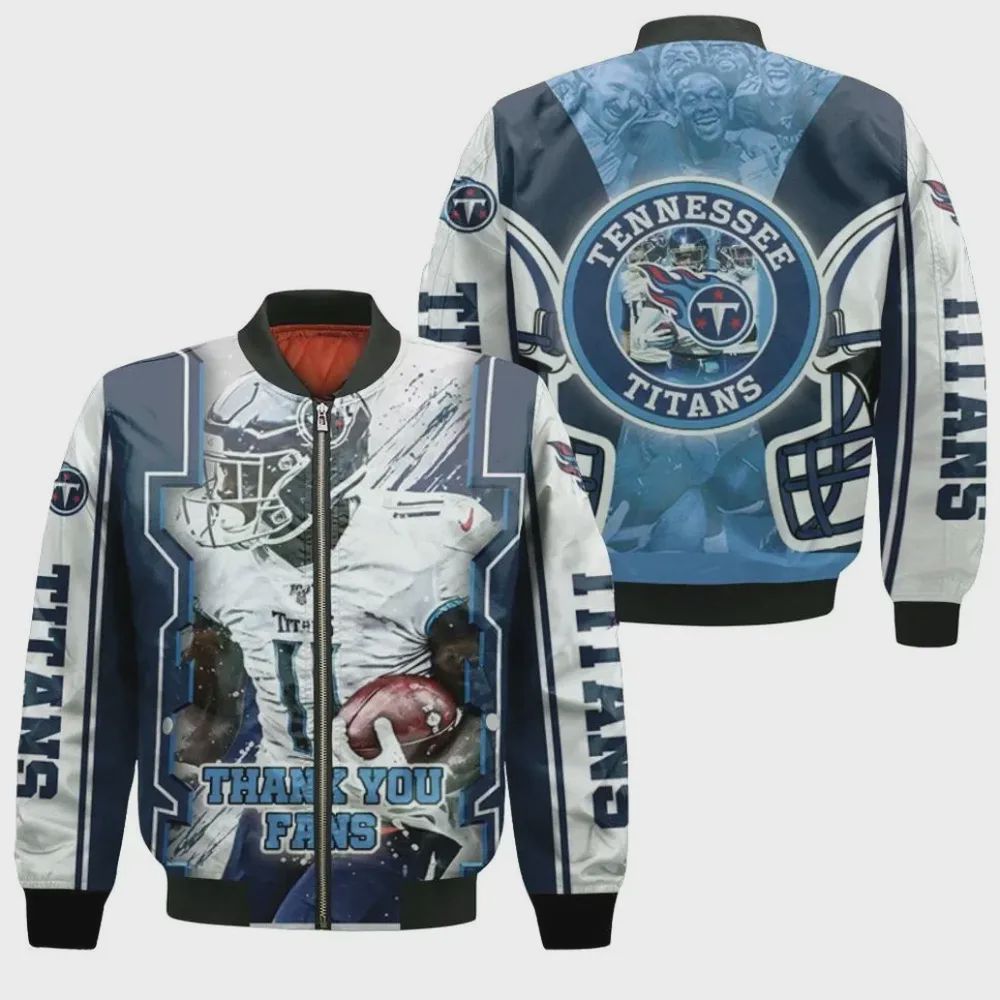 Sportswearmerch A.J Brown Tennessee Titans NFL Bomber Jacket For Fan