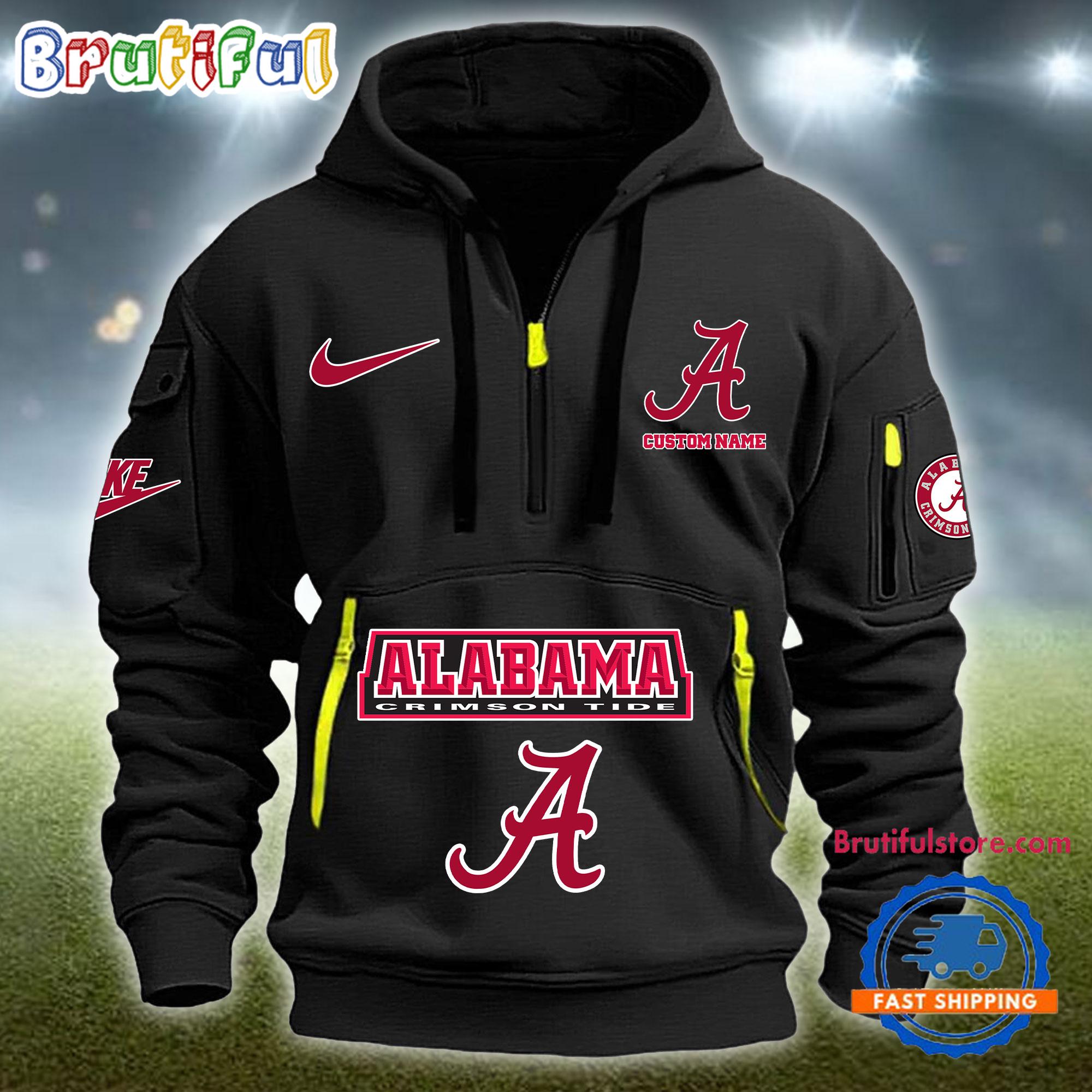 Sportswearmerch Alabama Crimson Tide NCAA Half Zip Hoodie For Fan
