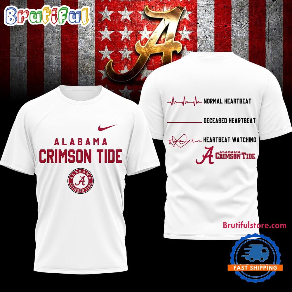 Sportswearmerch Alabama Crimson Tide NCAA Heartbeat T-Shirt For Fan