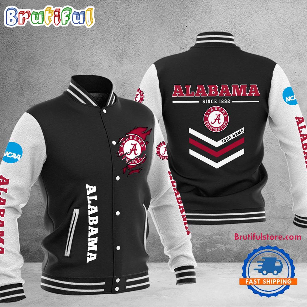 Sportswearmerch Alabama Crimson Tide NCAA Personalized Personalized Baseball Jacket For Fan