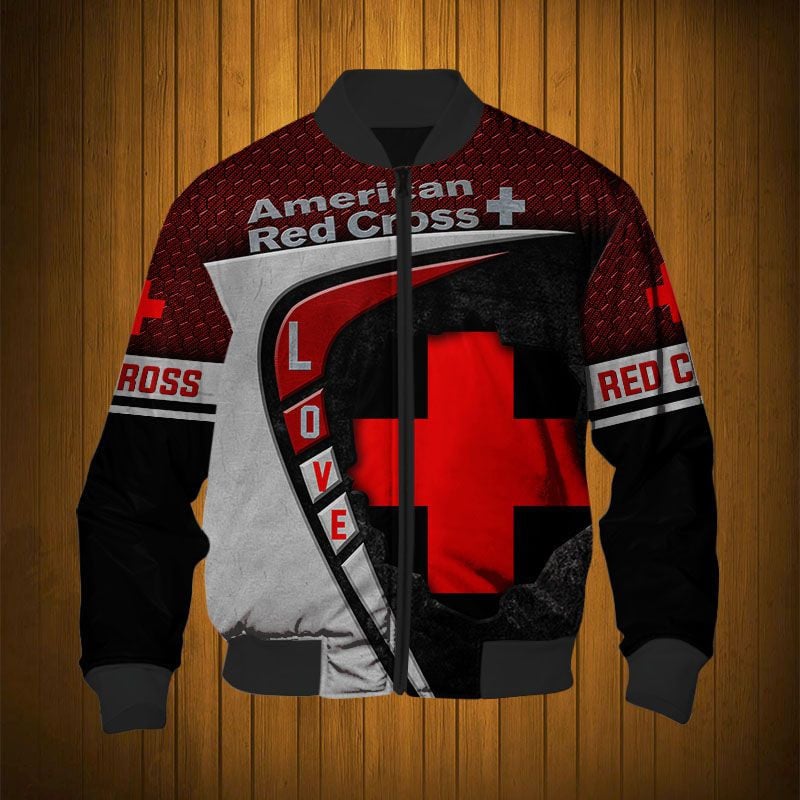Sportswearmerch American Red Cross Personalized Fashion Bomber Jacket For Fan