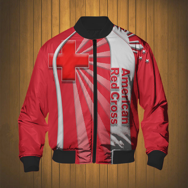 Sportswearmerch American Red Cross Personalized Fashion Bomber Jacket For Fan