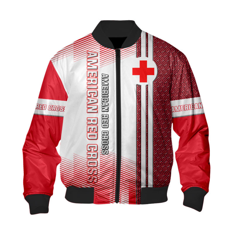 Sportswearmerch American Red Cross Personalized Fashion Bomber Jacket For Fan