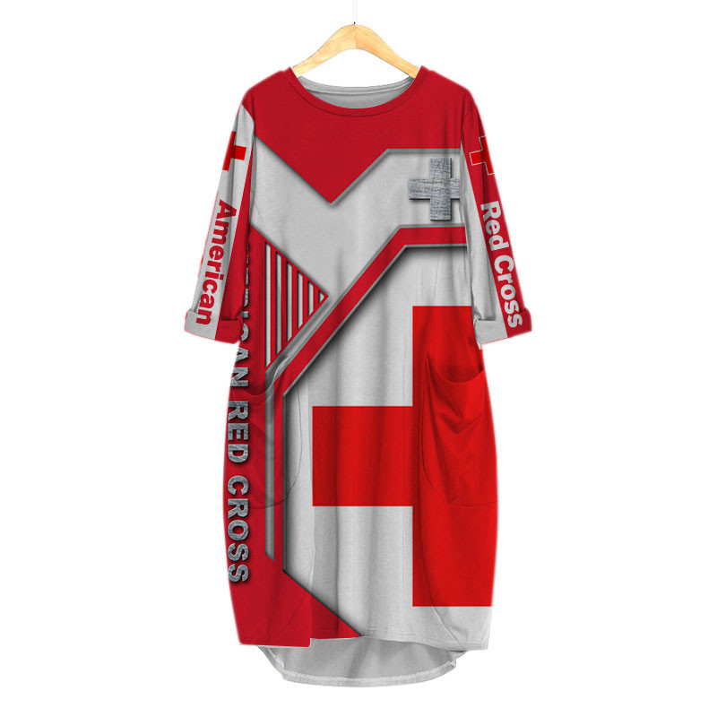 Sportswearmerch American Red Cross Personalized Fashion Pocket Dress For Fan