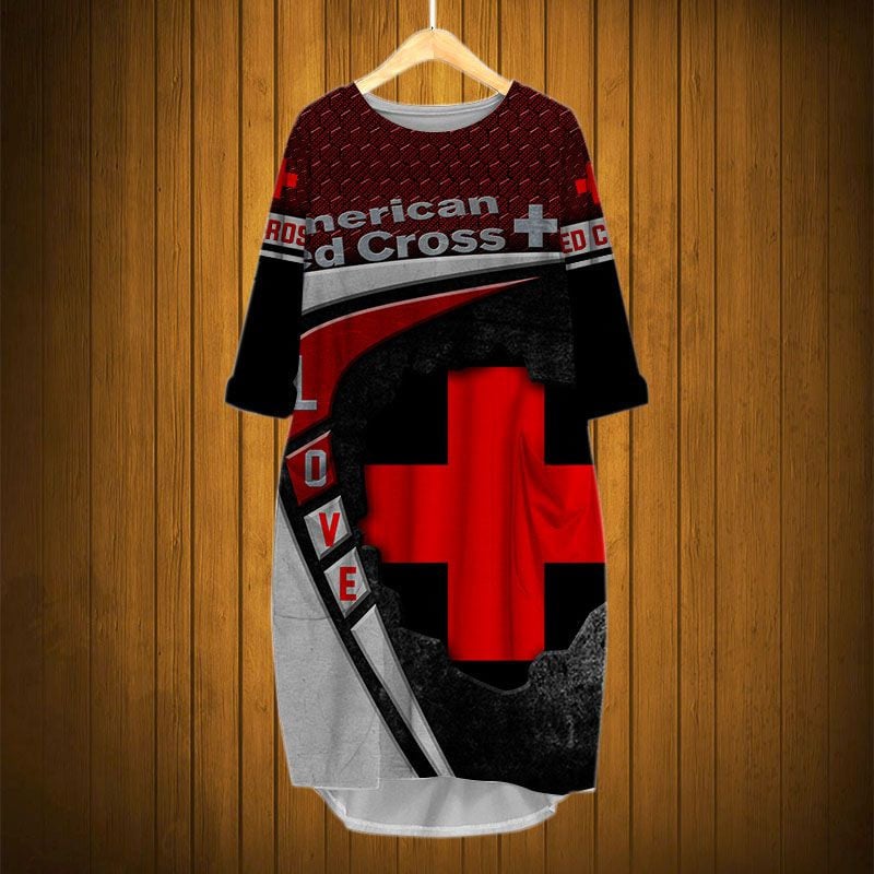 Sportswearmerch American Red Cross Personalized Fashion Pocket Dress For Fan