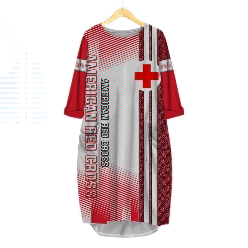 Sportswearmerch American Red Cross Personalized Fashion Pocket Dress For Fan
