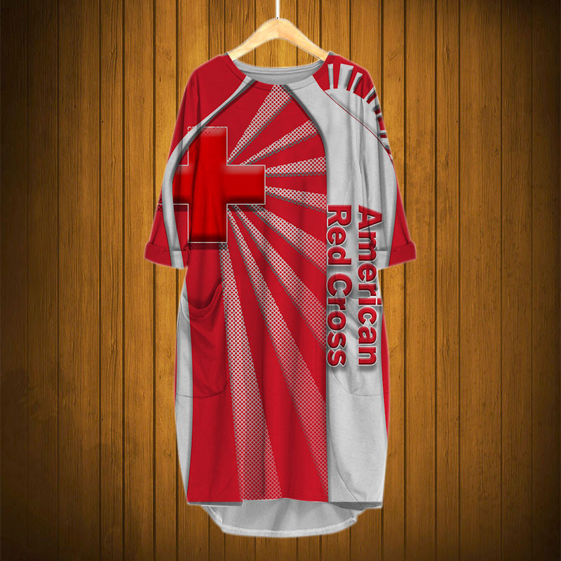 Sportswearmerch American Red Cross Personalized Fashion Pocket Dress For Fan