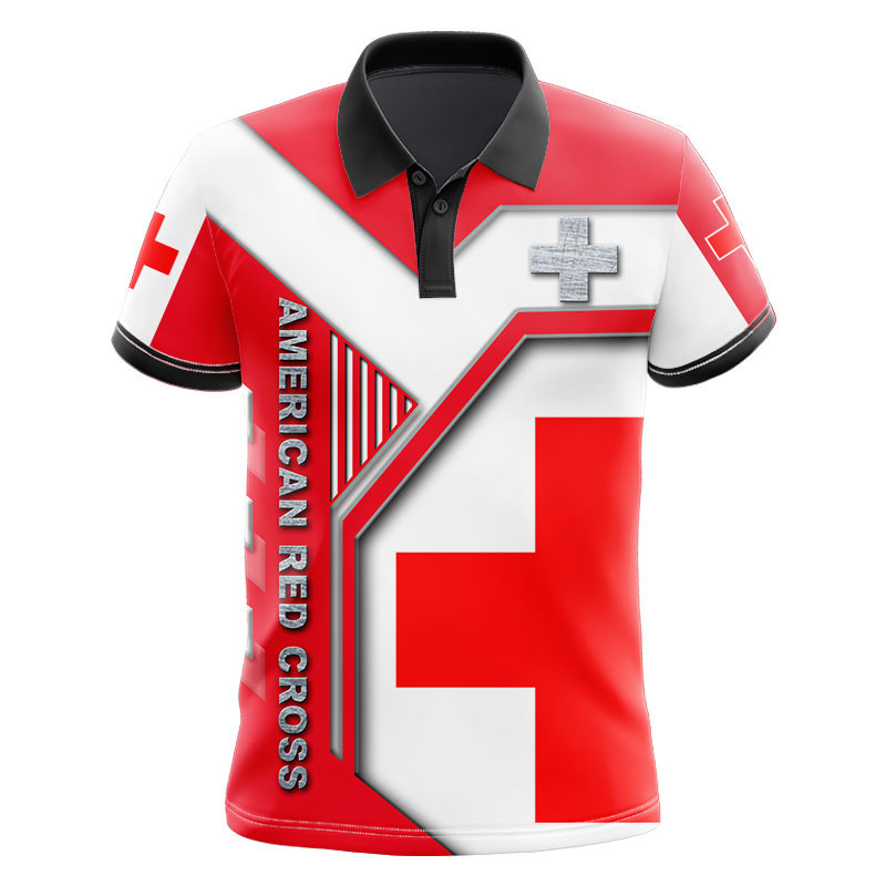 Sportswearmerch American Red Cross Personalized Fashion Polo Shirt For Fan