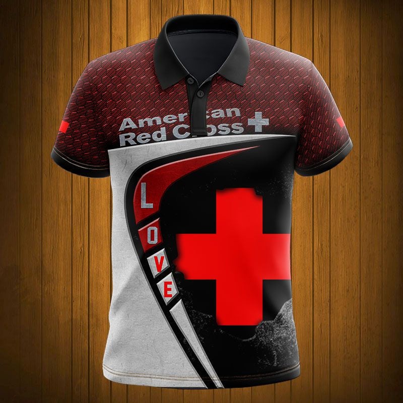 Sportswearmerch American Red Cross Personalized Fashion Polo Shirt For Fan