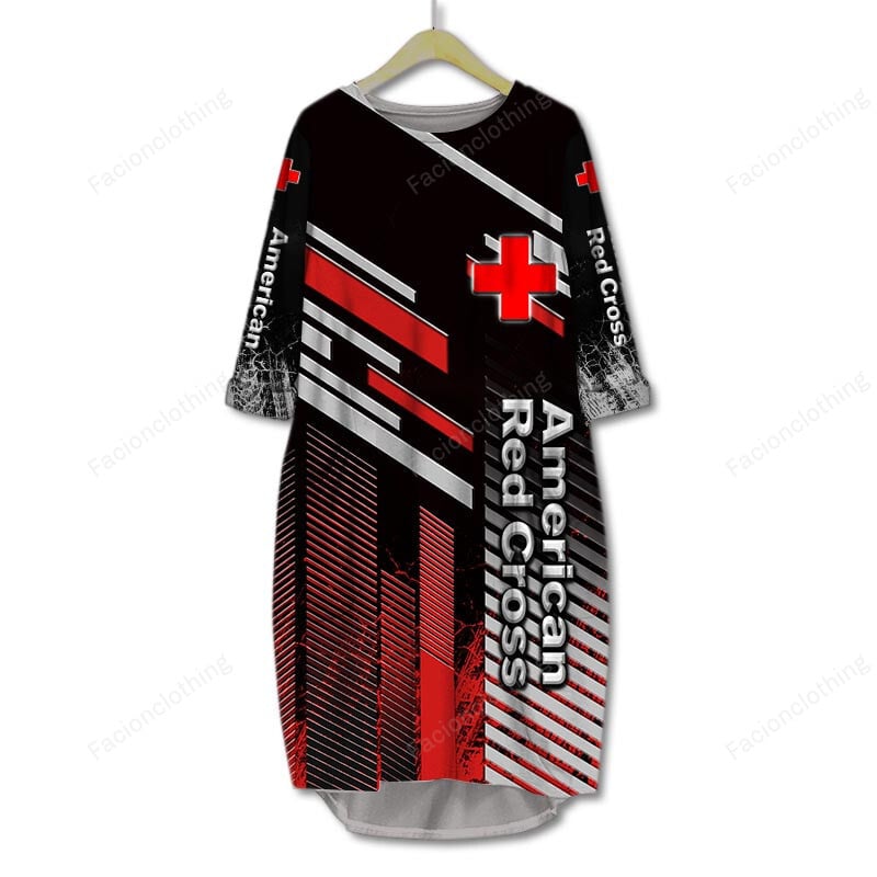 Sportswearmerch American Red Cross Personalized Pocket Dress For Fan