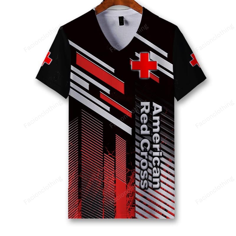 Sportswearmerch American Red Cross Personalized V-neck Women T-shirt For Fan