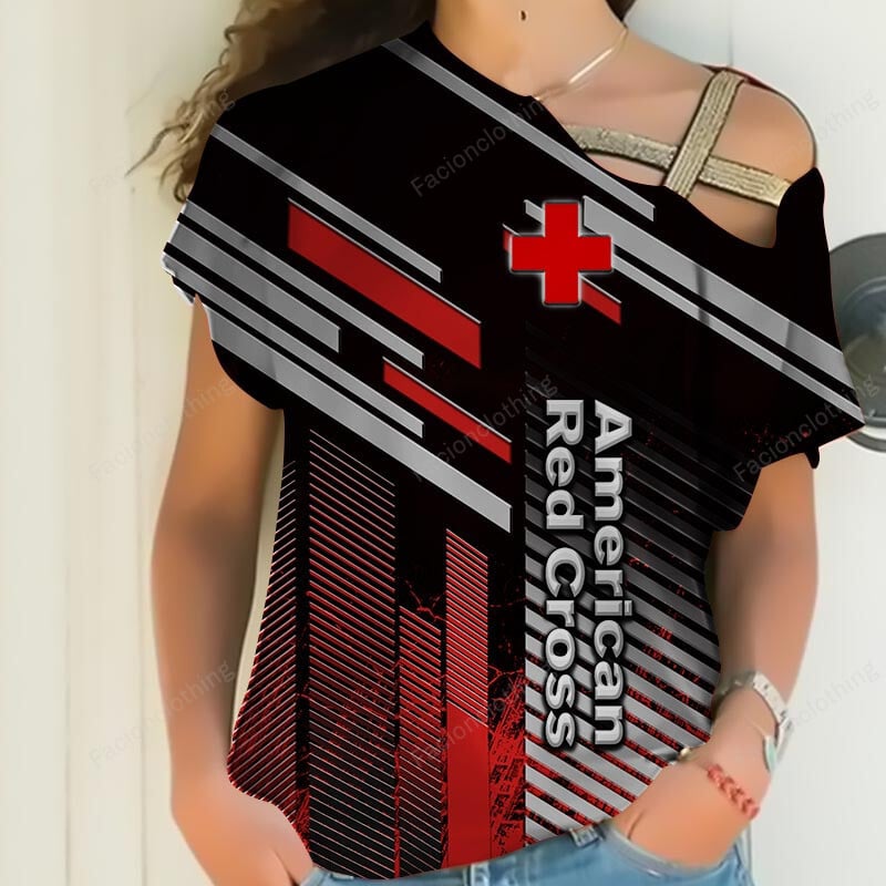 Sportswearmerch American Red Cross Personalized Women Shirt For Fan