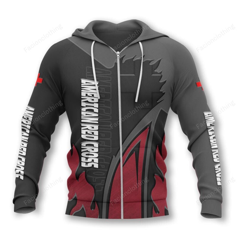 Sportswearmerch American Red Cross Personalized Zip Hoodie For Fan