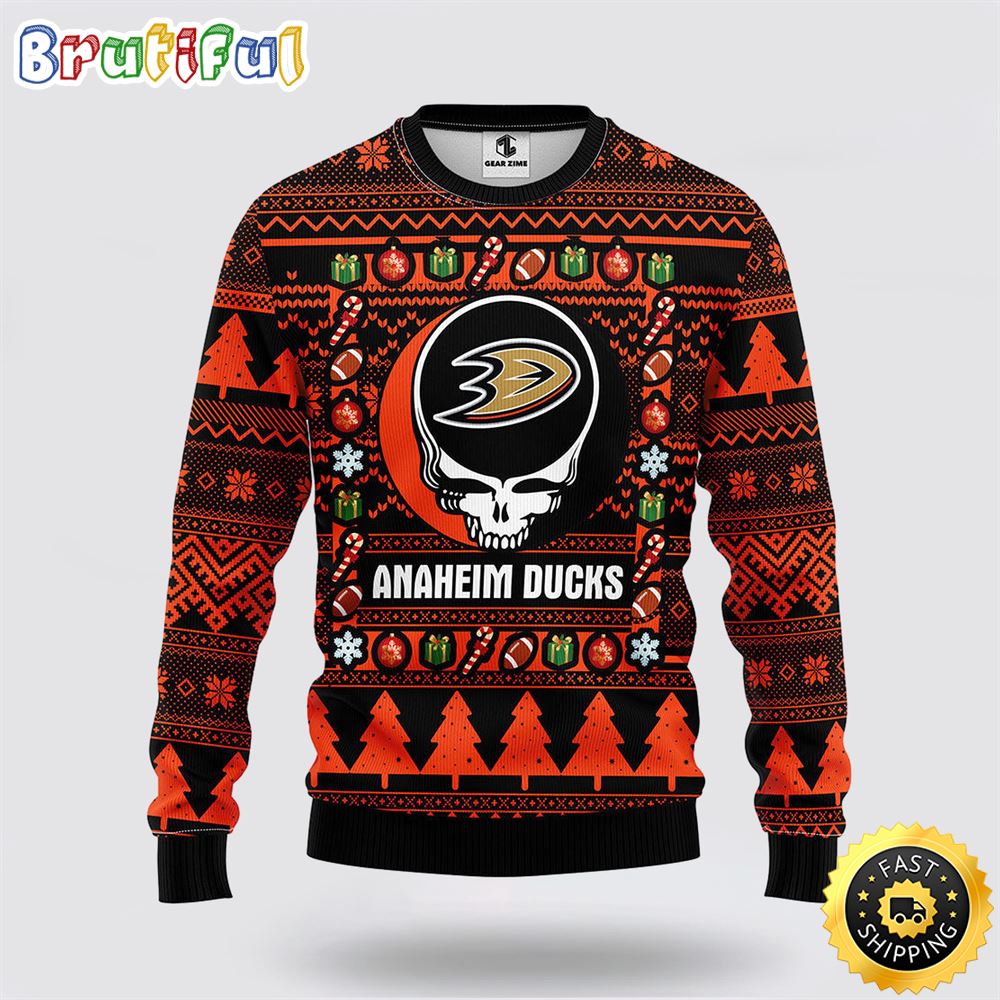 Sportswearmerch Anaheim Ducks NHL Christmas Fleece Sweater For Fan