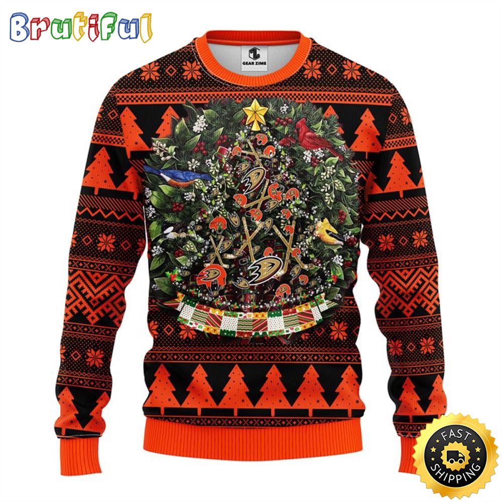 Sportswearmerch Anaheim Ducks NHL Personalized Christmas Sweater For Fan