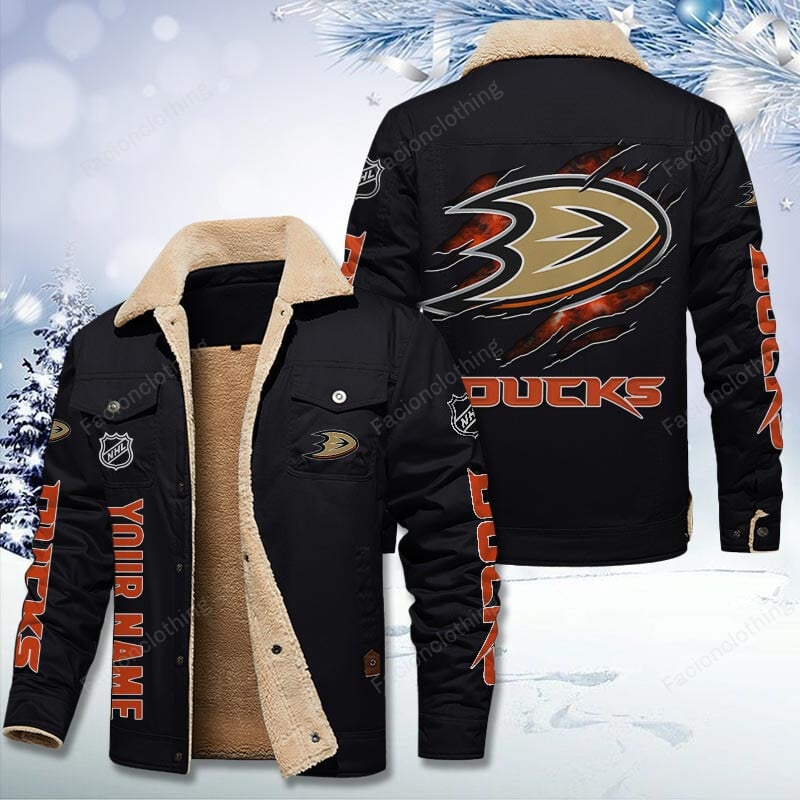 Sportswearmerch Anaheim Ducks NHL Personalized Cotton Jacket For Fan