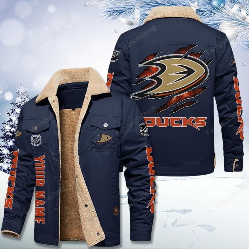 Sportswearmerch Anaheim Ducks NHL Personalized Cotton Jacket For Fan