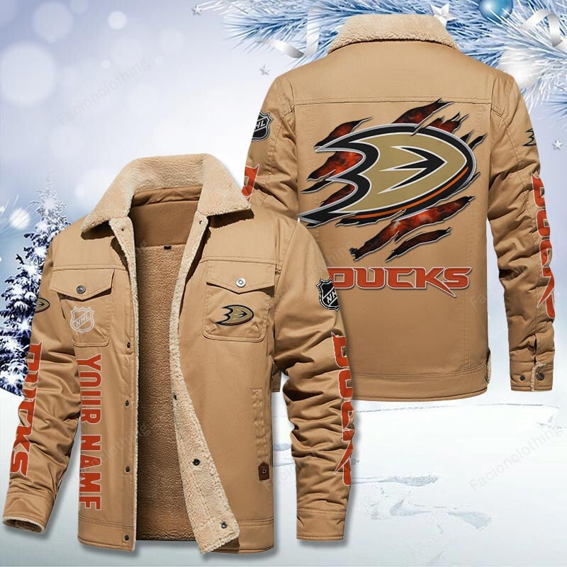 Sportswearmerch Anaheim Ducks NHL Personalized Cotton Jacket For Fan