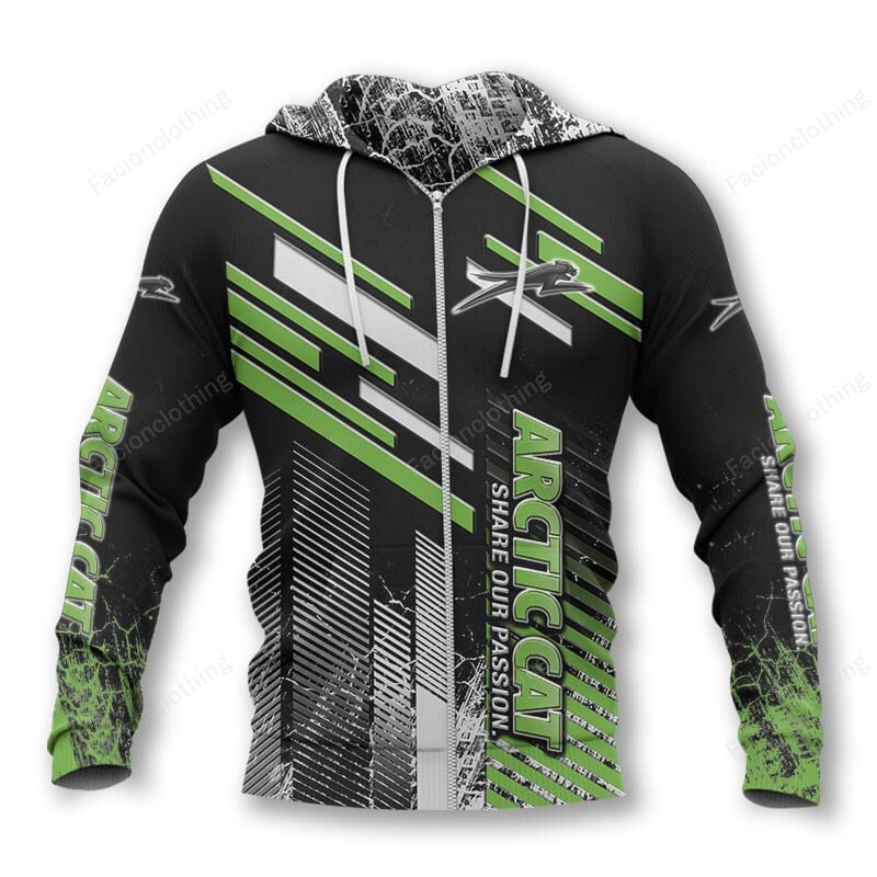 Sportswearmerch Arctic Cat Sport Personalized Zip Hoodie For Fan