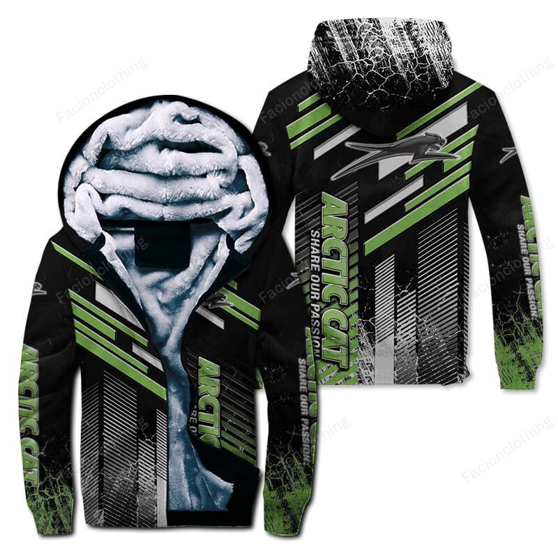 Sportswearmerch Arctic Cat Sport Personalized Zip Hoodie Velvet Hoodie For Fan