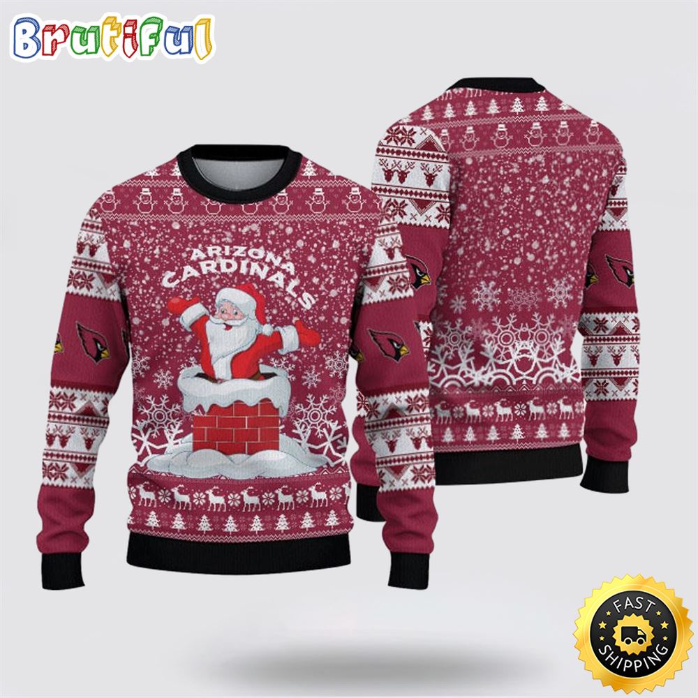 Sportswearmerch Arizona Cardinals NFL And Santa Claus Christmas Sweater For Fan