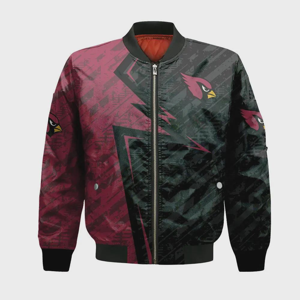 Sportswearmerch Arizona Cardinals NFL Bomber Jacket Abstract Pattern For Fan