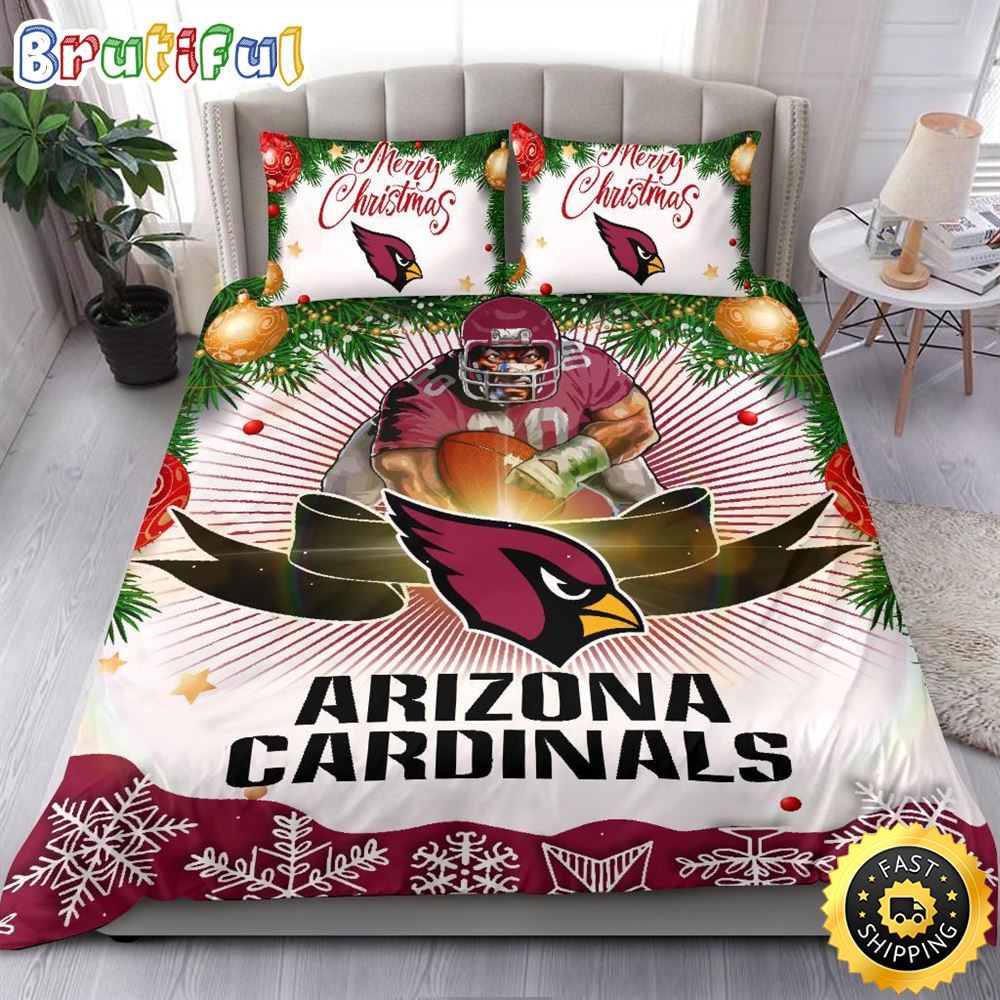 Sportswearmerch Arizona Cardinals NFL Christmas Bedding Sets Merry For Fan