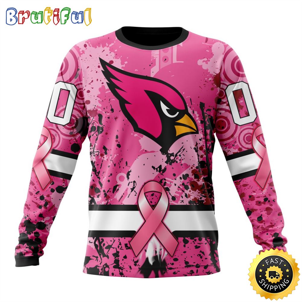 Sportswearmerch Arizona Cardinals NFL Crewneck Breast Cancer Personalized Sweater For Fan