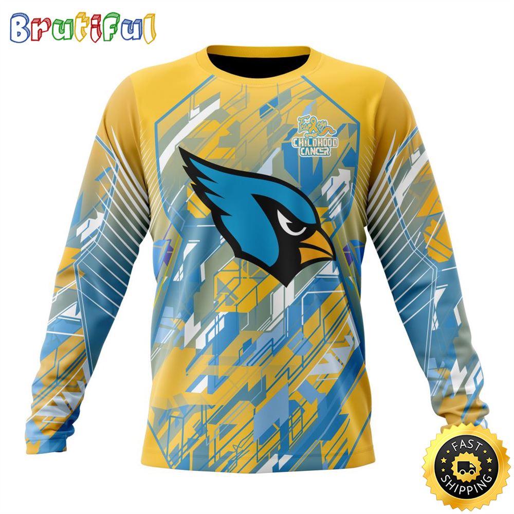 Sportswearmerch Arizona Cardinals NFL Crewneck Fearless Against Childhood Cancers Personalized Sweater For Fan