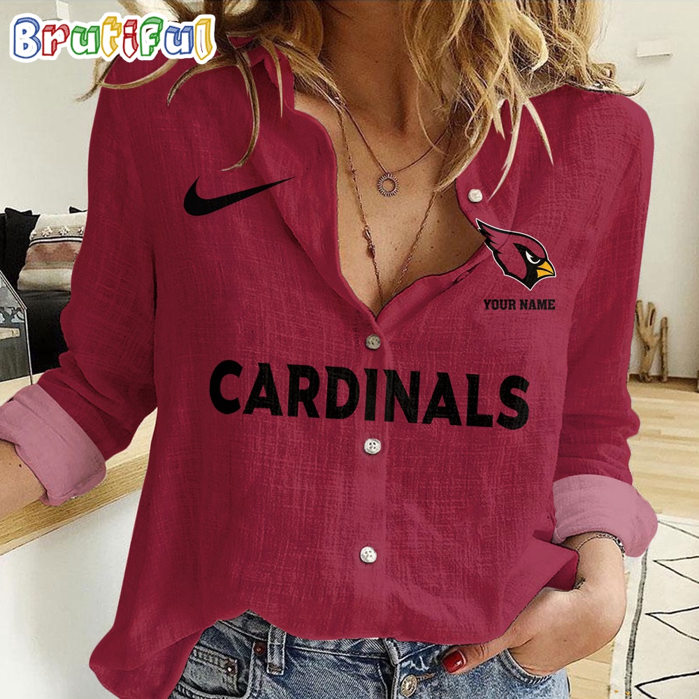Sportswearmerch Arizona Cardinals NFL Custom Women's Casual Shirt For Fan