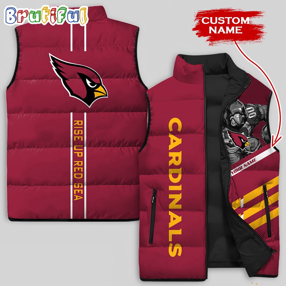 Sportswearmerch Arizona Cardinals NFL Damn Right Sleeveless Down Puffer Jacket For Fan