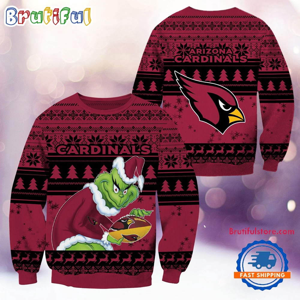 Sportswearmerch Arizona Cardinals NFL Football Grinch Christmas Sweater For Fan