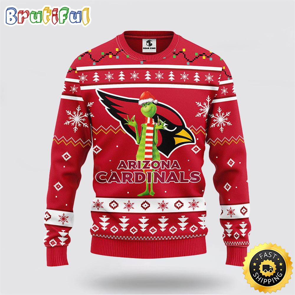 Sportswearmerch Arizona Cardinals NFL Funny Grinch Ugly Christmas Sweater For Fan