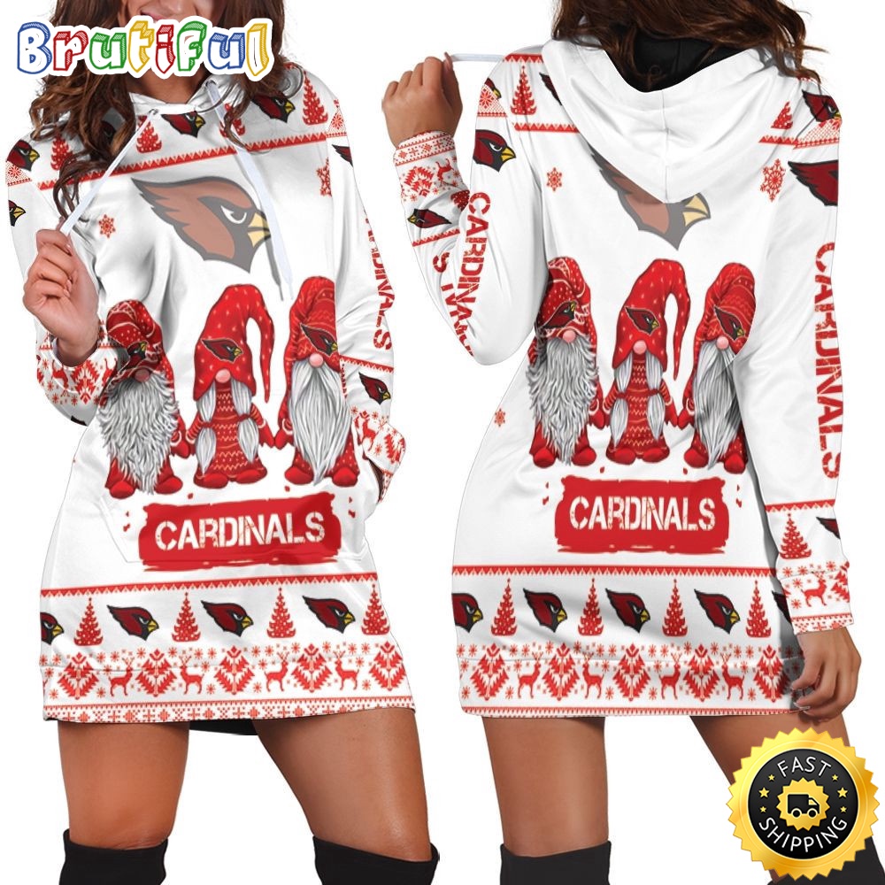 Sportswearmerch Arizona Cardinals NFL Gnomes Hoodie Dress For Fan