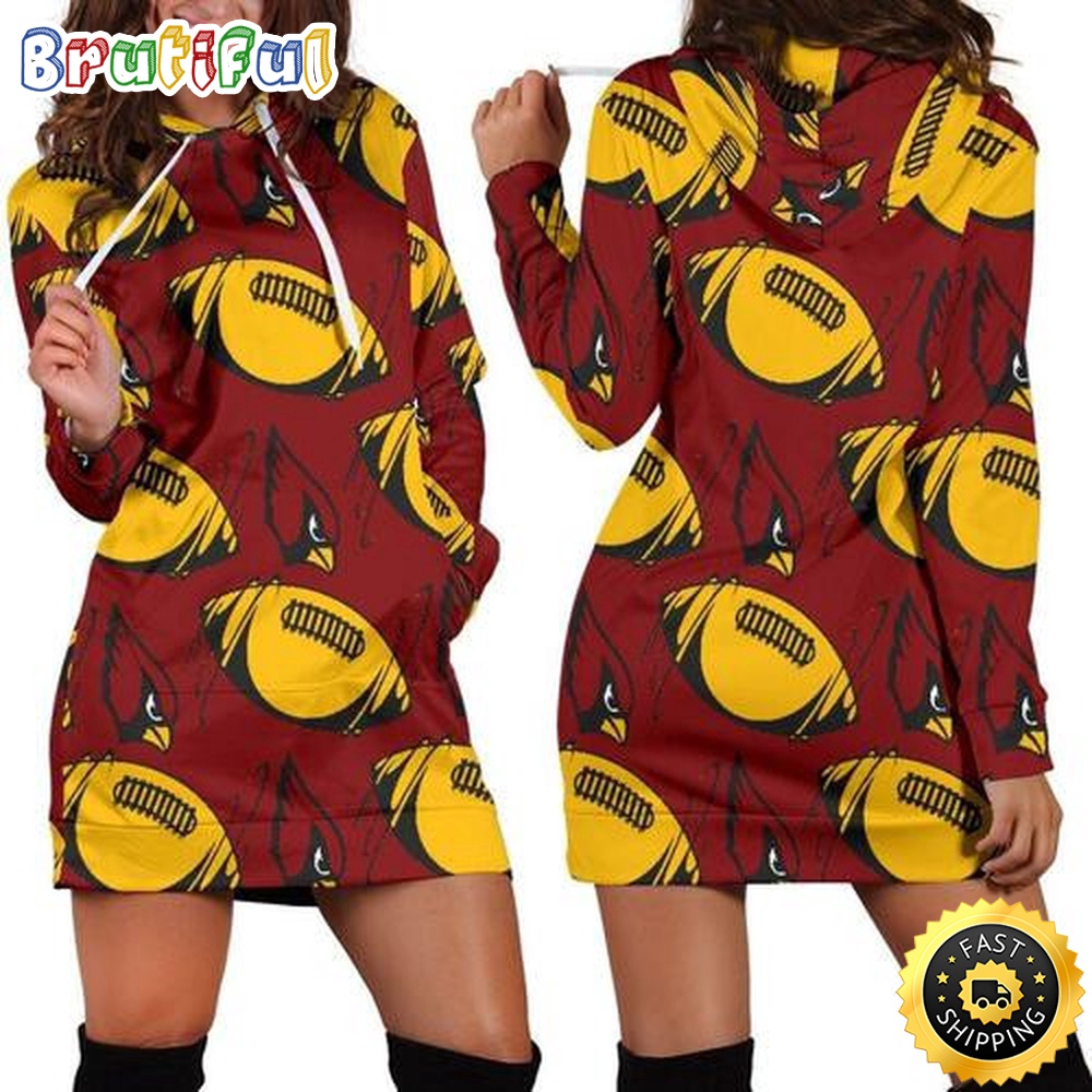 Sportswearmerch Arizona Cardinals NFL Hoodie Dress For Fan