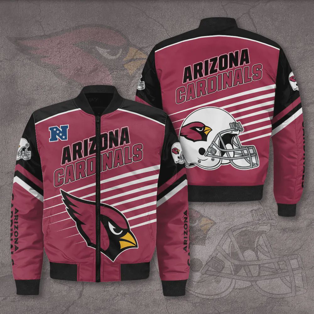 Sportswearmerch Arizona Cardinals NFL Pattern Bomber Jacket For Fan