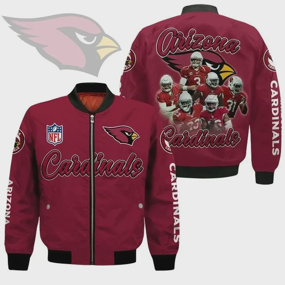 Sportswearmerch Arizona Cardinals NFL Personalized Bomber Jacket For Fan
