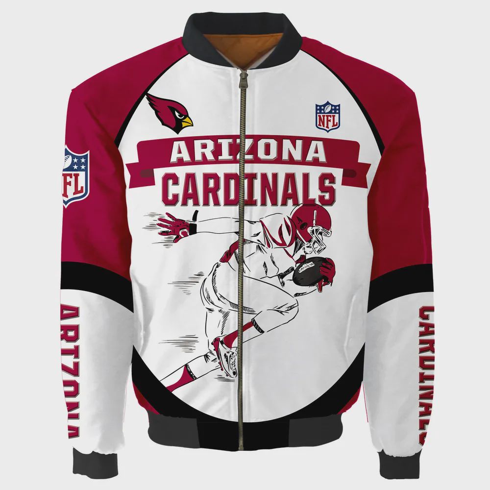 Sportswearmerch Arizona Cardinals NFL Personalized Bomber Jacket For Fan